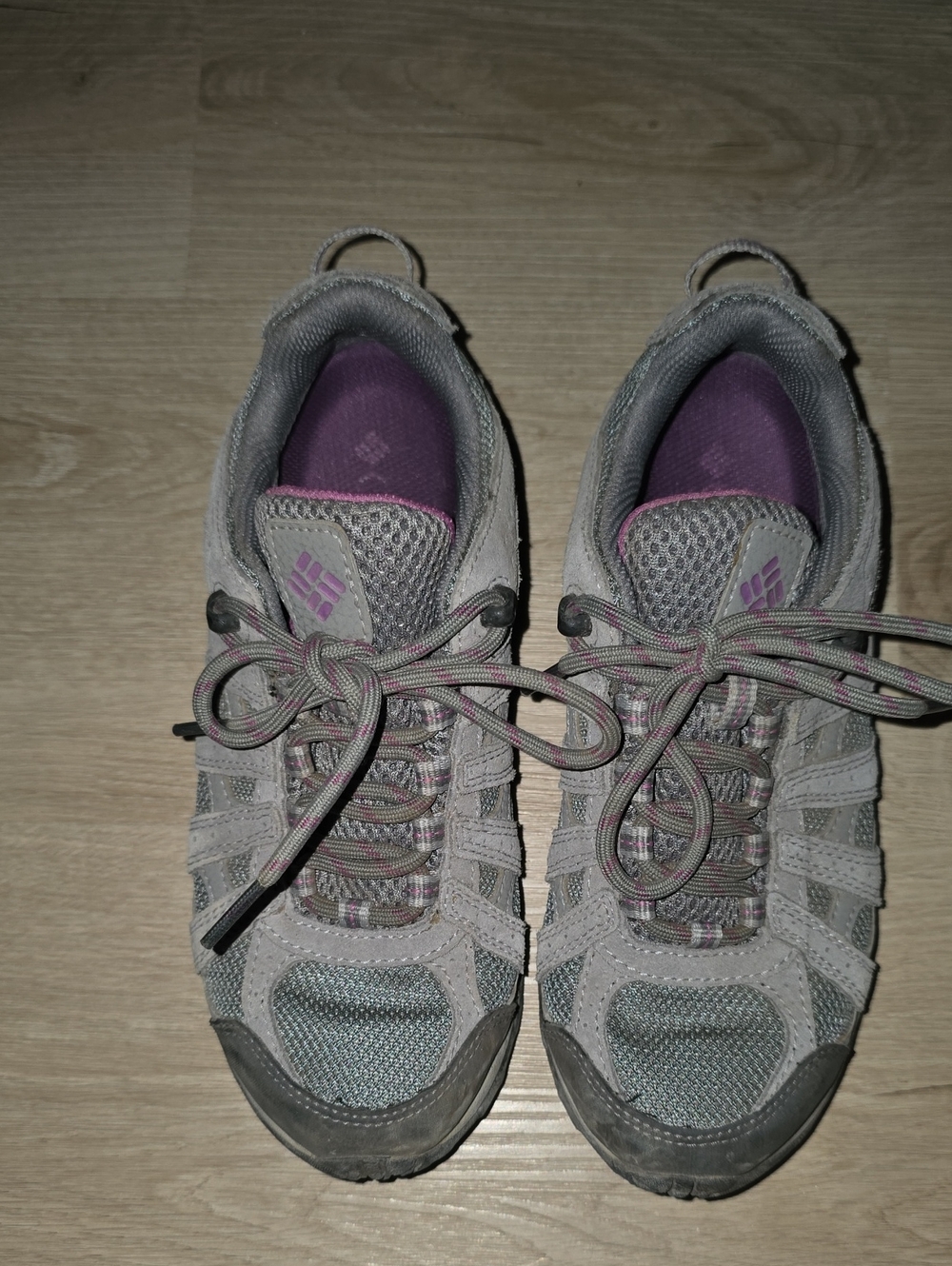 Columbia Redmond Low Hiking Shoes Gray Purple BL3947-031 Size 5.5